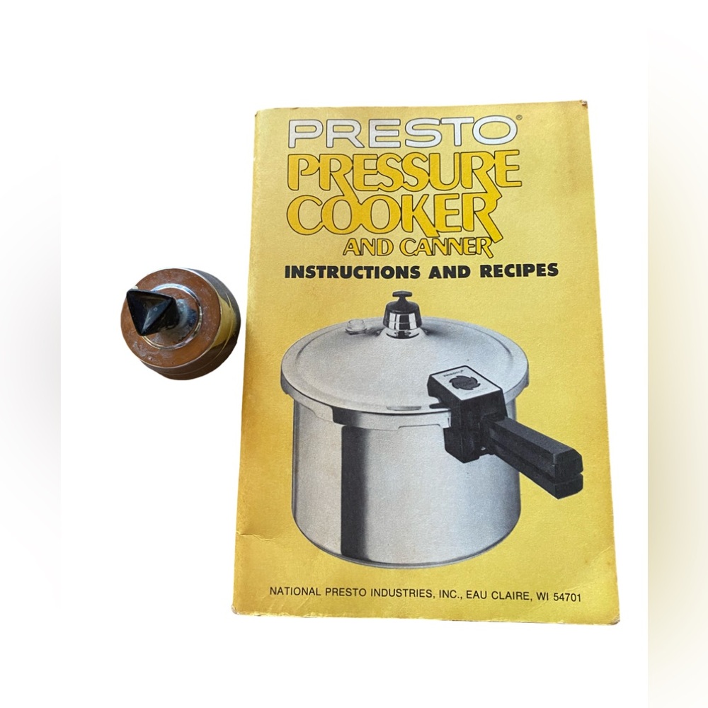 Vintage Presto Brand Steam Pressure Regulator Includes Presto Cooker Recipe Book